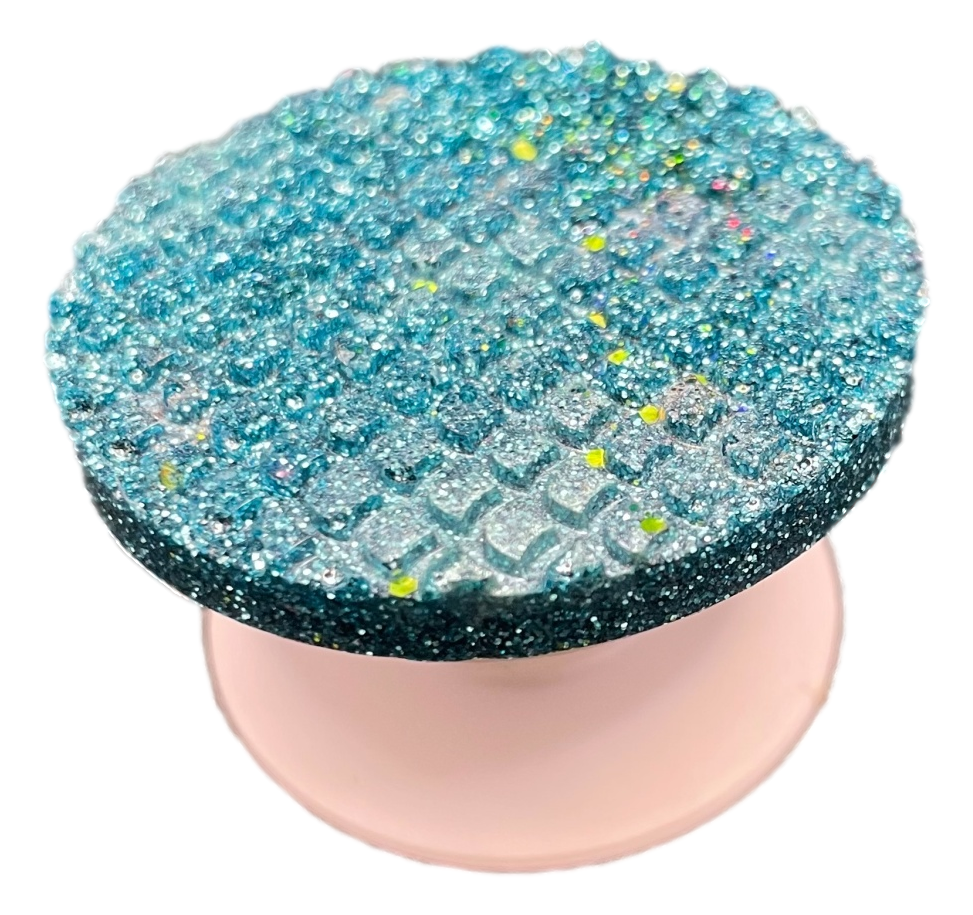 Green Glitter Mermaid Scale Phone Socket