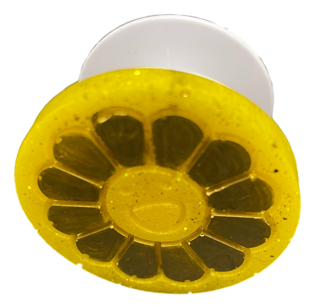 Golden Smiling Flower Phone Socket
