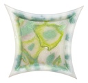 Square Trinket Tray - White & Green