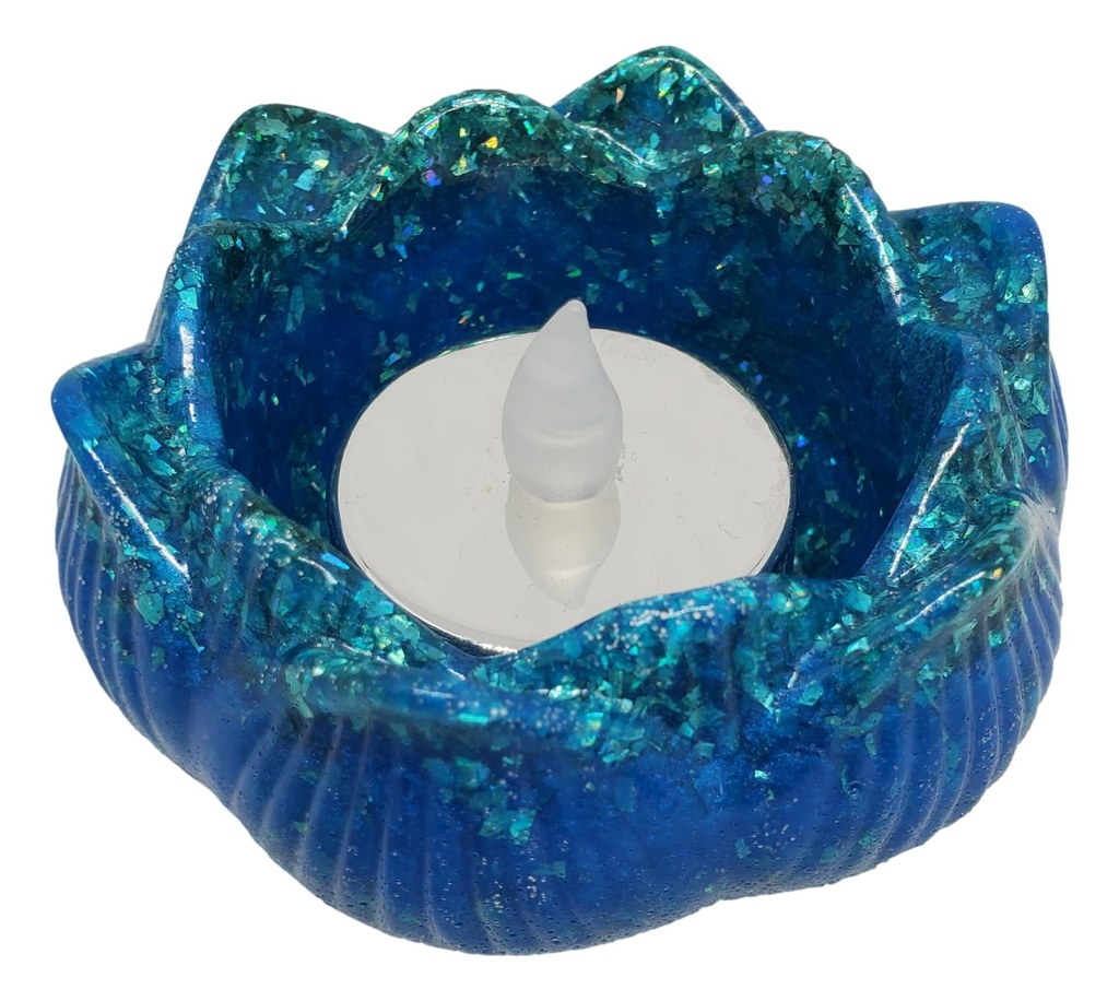 Aqua & Teal Votive Candle Holder