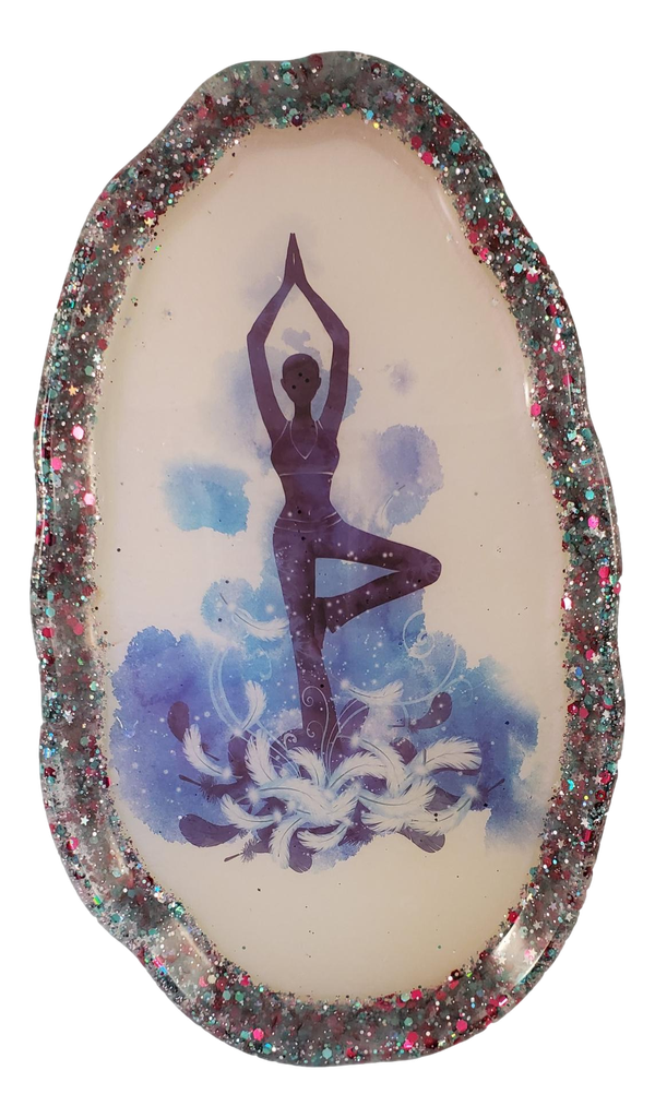 Fun & Funky Yoga Pose Rolling / Trinket Tray