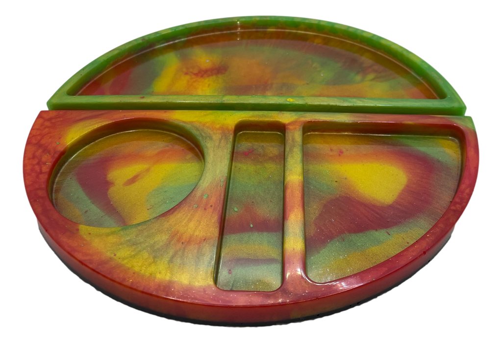 Round Sectioned Rolling Tray