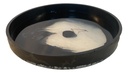 Round Black & White Tray