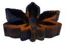 Blue Orange Swirl Pot Leaf Resin Ashtray