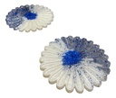 White & Blue Floral Coaster Set with Container