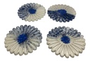 White & Blue Floral Coaster Set with Container