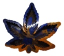 Blue Orange Swirl Pot Leaf Resin Ashtray