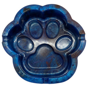 Blue Pawprint Resin Ashtray