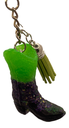 Lime & Purple Cowboy Boot Keychain