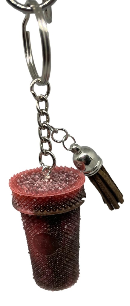 Rose 3D Coffee Cup Key Chain
