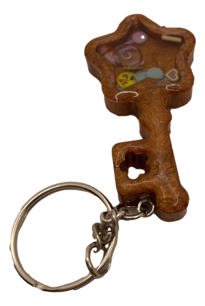 Brown Shaker Key Keychain