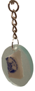 Sea Pottery Oval Pendant Keychain