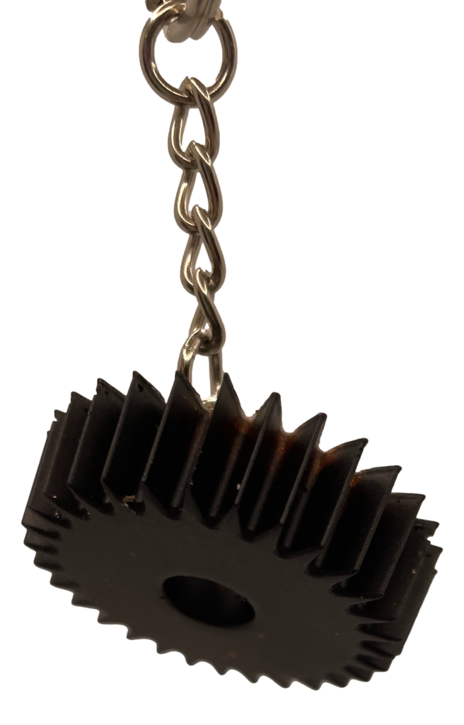 Black Multi-tooth Gear Keychain