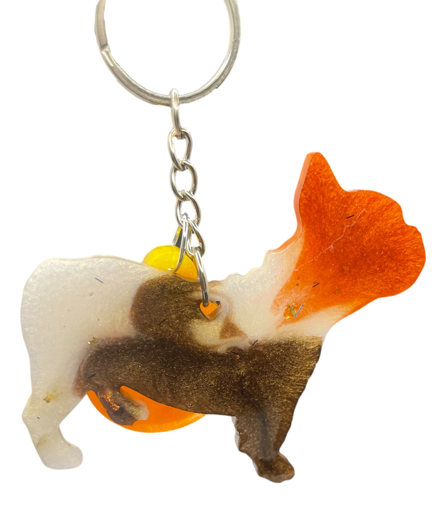 3-Colour Frenchie Keychain