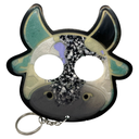 Black, Grey, Cream & Green Cow Self-Defence Keychain