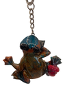 Multi-coloured  Frog Resin Keychain
