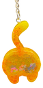 Brilliant Orange Cat Butt Shaker Keychain