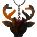 Black & Brown Deer Head Keychain