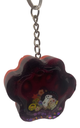 Red & Black Paw Shaker Keychain