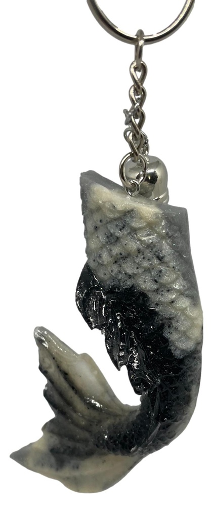 Black & White Mermaid Tail Keychain