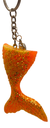 Stunning Orange Glitter Mermaid Tail Keychain