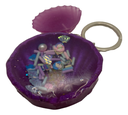 Just Purple Scallop Shell Shaker Keychain