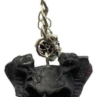Black & Purple Snake Skull Keychain