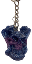 Blue & Purple Cobra Skull Keychain