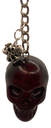 Black with Red Glitter Skull Keychain
