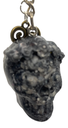 Black & Silver Sugar Skull Keychain