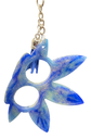 Blue Mix  Pot Leaf Keychain
