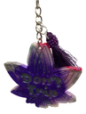 Don't Trip Purple Pot Leaf Keychain