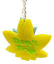 Yellow Don't Trip Pot Leaf Keychain