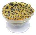 Gold & Black Leopard Geode Phone Stand