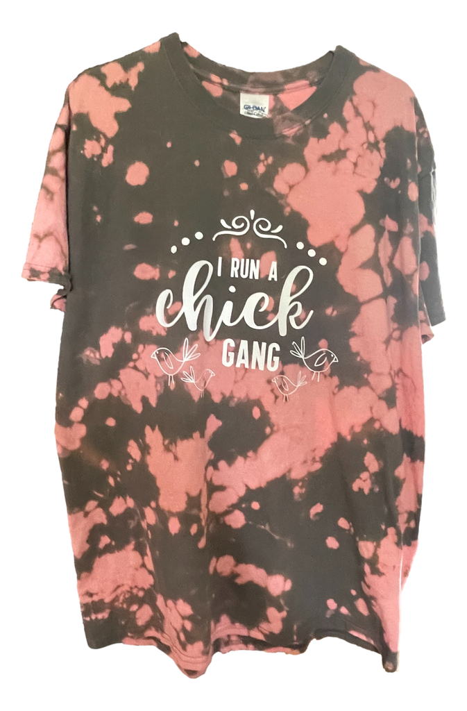 Bleached Grey T-Shirt Chick Gang - Large