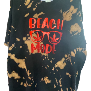 Black Bleach Tye-Dye Tee - Beach Mode - XL