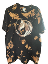 Black Tye-Dye Tee - Horse Silhouette - L