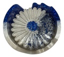 White & Blue Floral Coaster Set with Container
