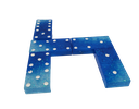 Blue Tones 28-piece Resin Domino Game Tiles