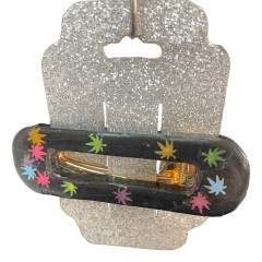 Black Weed Hair Clip
