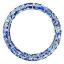 Blue & White Glitter  Resin Bangle