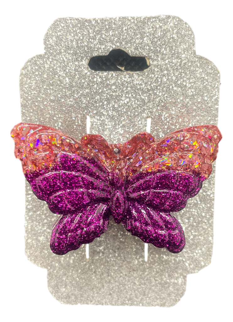 Purple Butterfly Hair Clip