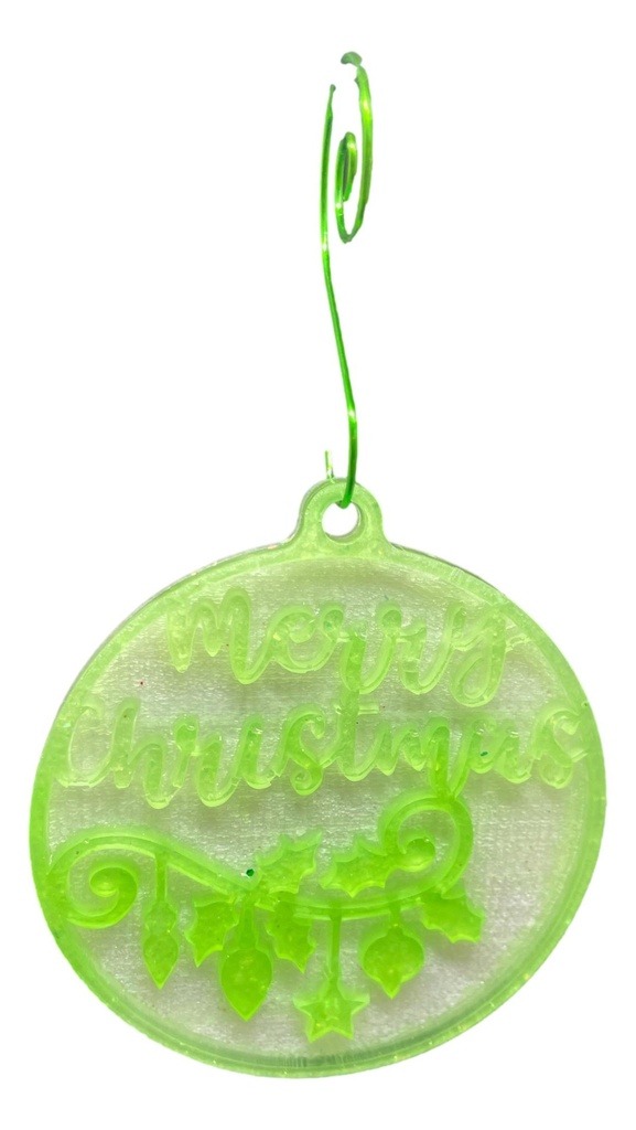 White & Green Round Tree Ornament