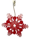 White & Red Snowflake Tree Ornament