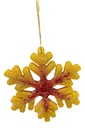 Gold & Red Snowflake Tree Ornament