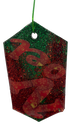 Red & Green Glitter Noel Tag Tree Ornament