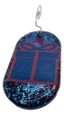 Blue & Purple Glitter Gift Tag Tree Ornament