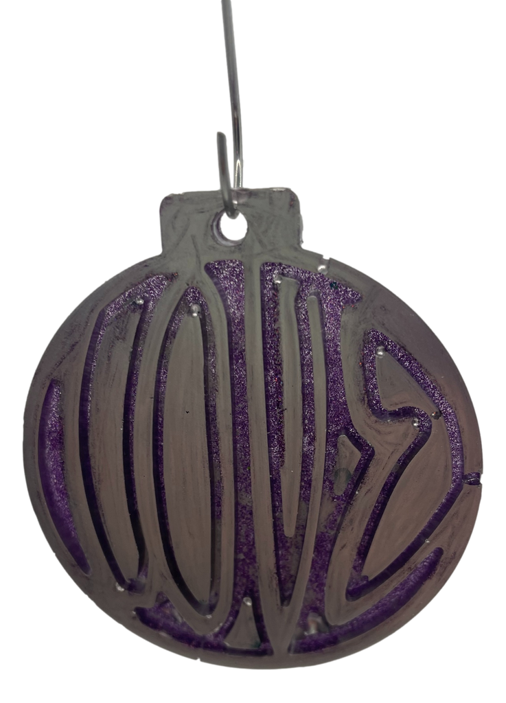 Silver & Purple Love Tree Ornament