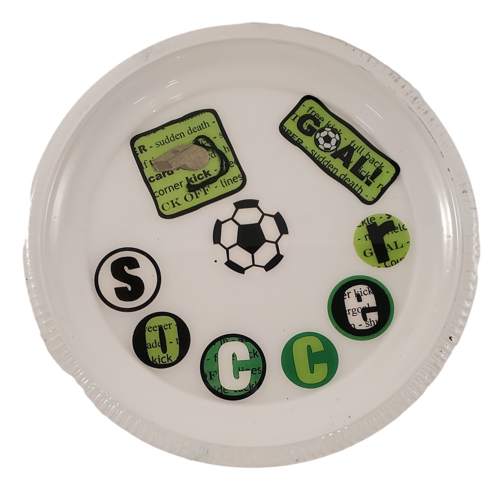 Round Soccer Trinket / Rolling Tray