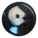 Round Black & White Tray
